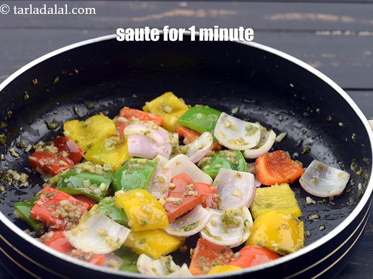 Step 33 – Saute again for 1 minute on medium flame.