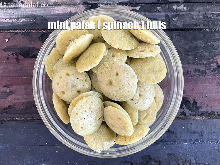 Step 34 – Keep aside palak idlis.