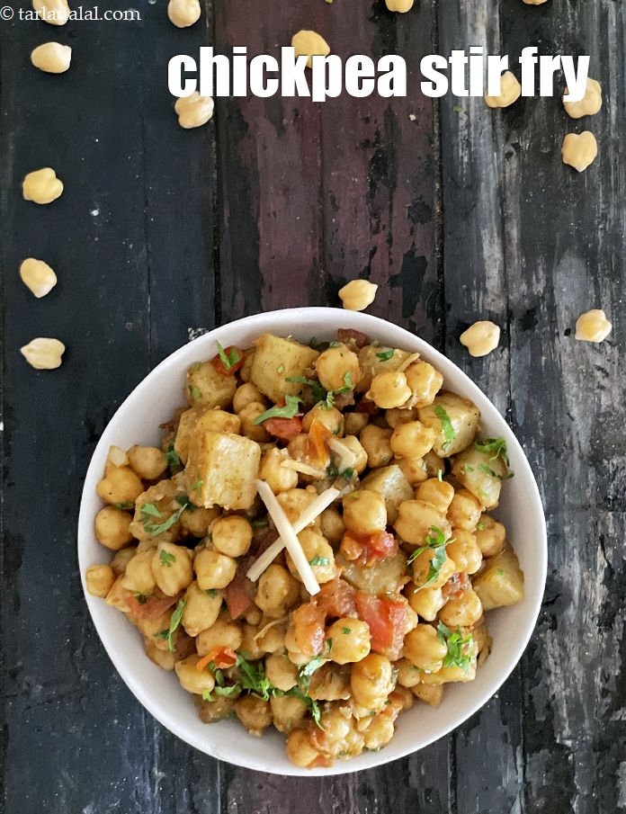 Step 33 – Serve <strong>kabuli chana stir fry &nbsp;| Indian stir fry chana | spicy chickpea stir fry …