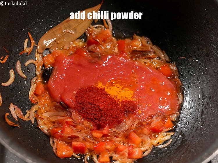 Step 35 – Add &frac12; tbsp&nbsp;<a href="https://www.tarladalal.com/glossary-chilli-powder-red-chilli-powder-339i">chilli powder</a>.