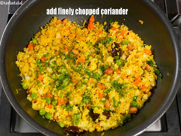 Step 34 – Add 1 tbsp finely&nbsp;<a href="https://www.tarladalal.com/glossary-chopped-coriander-783i">chopped coriander (dhania)</a>.