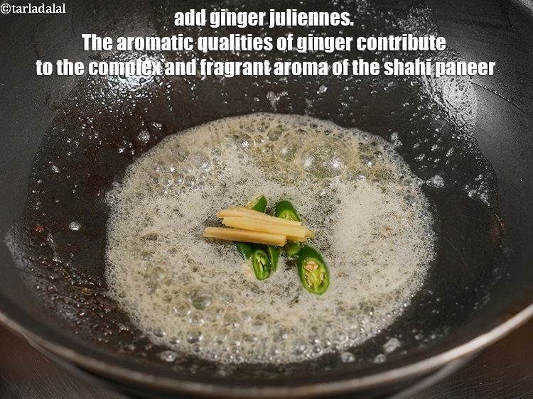 Step 34 – Add 1 tsp <a href="https://www.tarladalal.com/glossary-ginger-juliennes-950i">ginger (adrak) juliennes</a>. The aromatic qualities of ginger contribute to the …