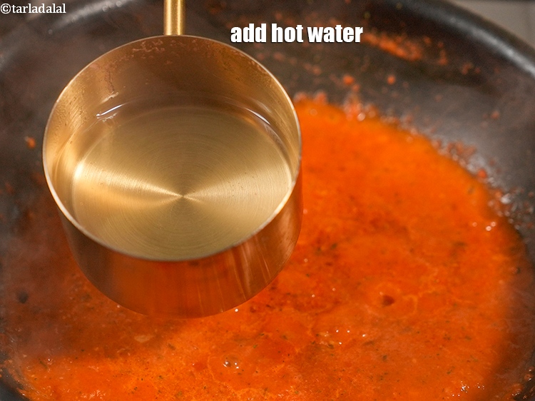 Step 34 – Add 1 cup hot water.