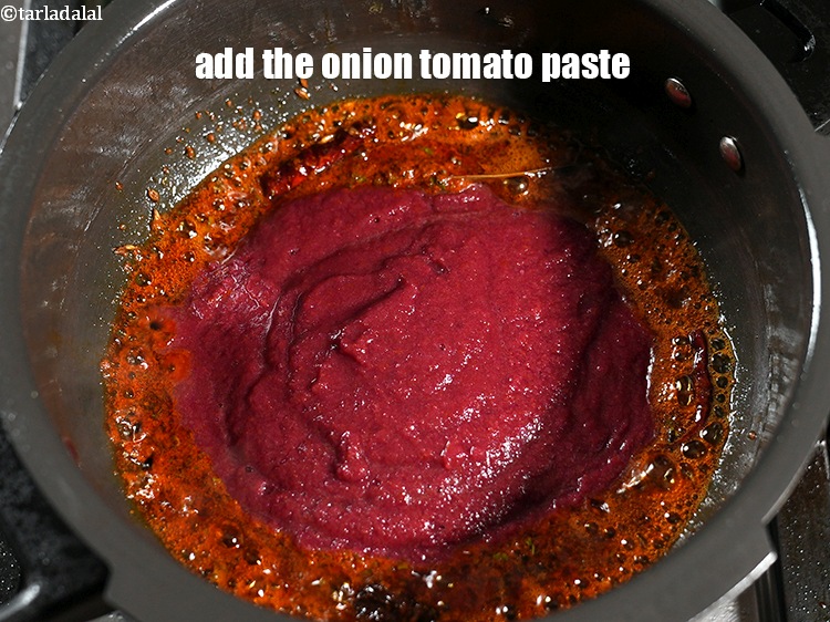 Step 34 – Add the onion tomato paste.