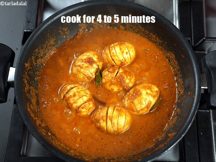 Step 34 – Mix well and cook on medium flame for 4 to 5 minutes, while stirring occasionally.