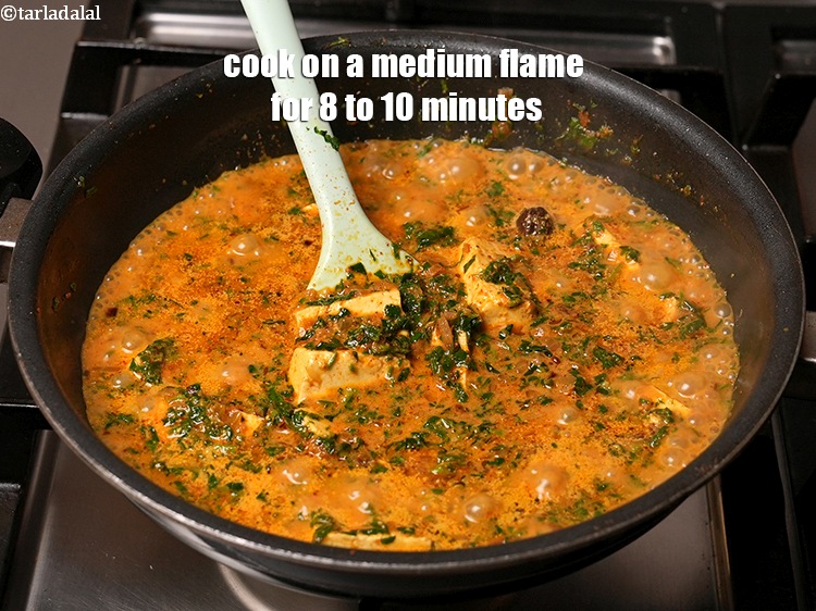 Step 34 – Cook on a medium flame for 8 to 10 minutes.