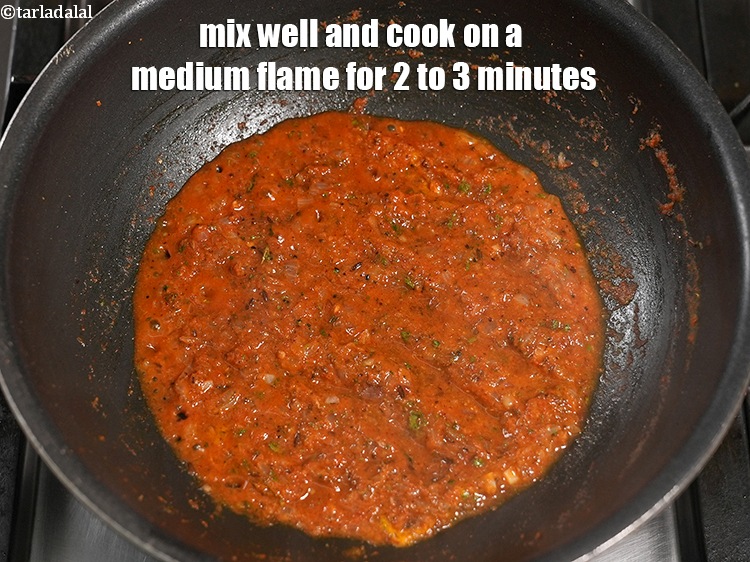 Step 35 – Mix well and cook on a medium flame for 2 to 3 minutes, while stirring …