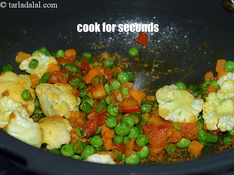 Step 35 – Cook on a medium flame for seconds, while stirring occasionally.&nbsp;