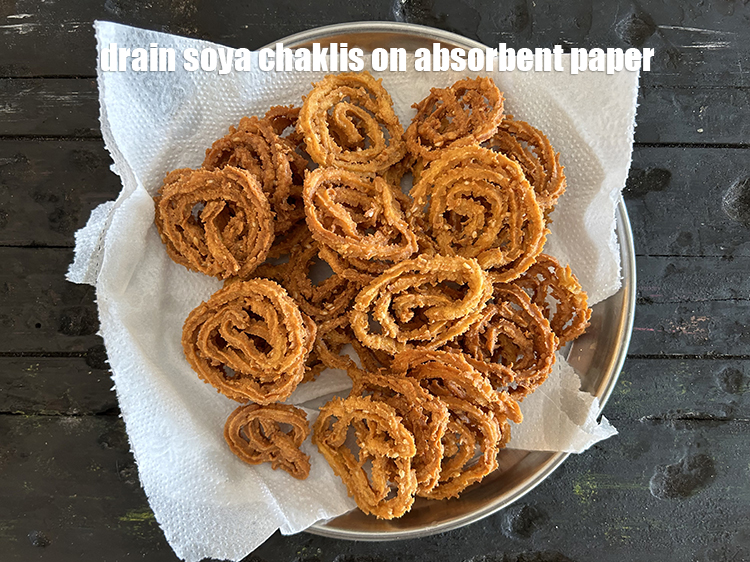 Step 35 – Drain on absorbent paper.