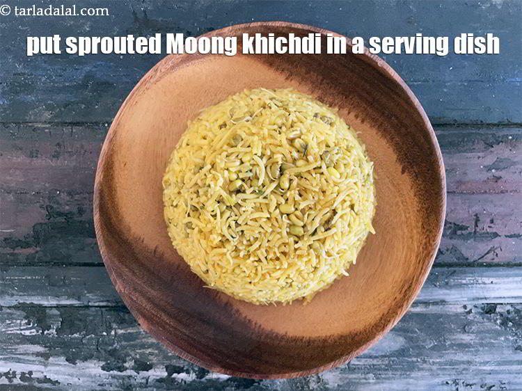 Step 35 – Put <strong>sprouted moong khichdi | microwave&nbsp;sprouted moong khichdi | quick and easy Indian khichdi |&nbsp;</strong>in …