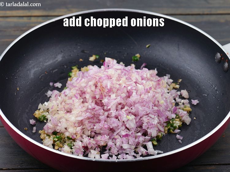 Step 36 – Add 1&nbsp;cup&nbsp;finely&nbsp;<a href="https://www.tarladalal.com/glossary-chopped-onions-722i">chopped onions</a>.