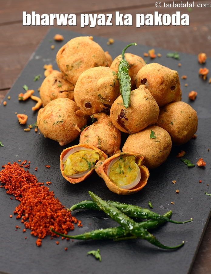 Step 38 – Serve <strong>stuffed onion pakoda recipe | bharwa pyaz ka pakoda | aloo stuffed onion pakoda …