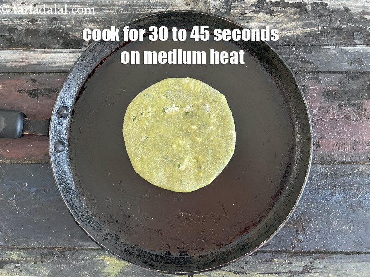 Step 37 – <meta charset="UTF-8" /> Cook &nbsp;on &nbsp;hot non-stick tava (griddle) &nbsp;on medium heat for 30 to …