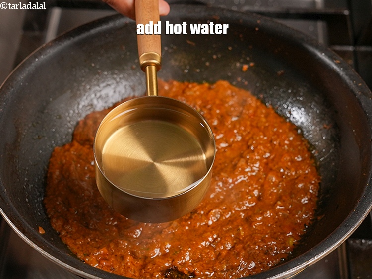 Step 35 – Add &frac12; cup hot water.