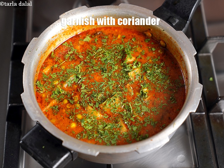 Step 35 – Garnish with coriander.