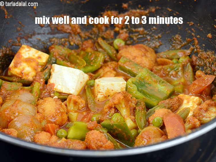 Step 36 – Mix well and cook on a medium flame for 2 to 3 minutes, while stirring …