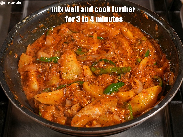 Step 35 – Mix well and cook further for 3 to 4 minutes.