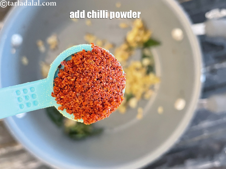 Step 43 – Add&nbsp;<meta charset="UTF-8" />1/2 tsp&nbsp;<a href="glossary-chilli-powder-red-chilli-powder-339i">chilli powder</a>.