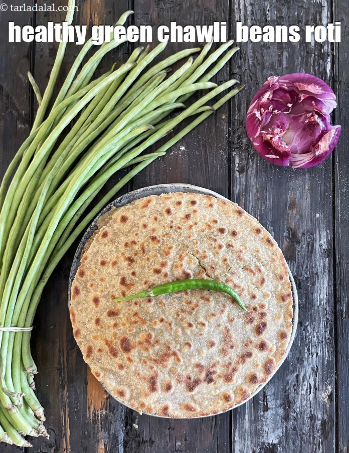 Step 36 – Serve chawli beans bajra paratha immediately.