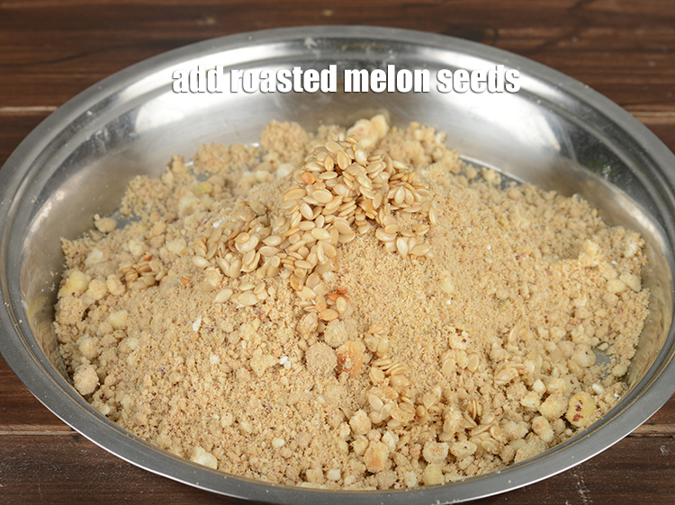 Step 35 – Add the roasted melon seeds.