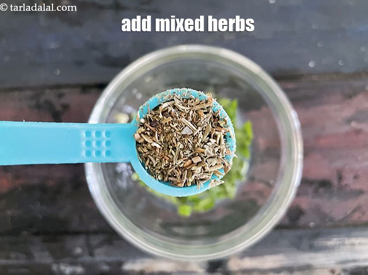 Step 35 – Add&nbsp;<meta charset="UTF-8" />1/2 tsp&nbsp;<a href="glossary-dried-mixed-herbs-466i">mixed herbs</a>.