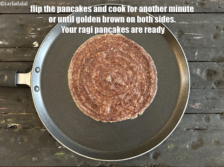 Step 36 – Flip the pancakes and cook for another minute &nbsp;or until golden brown on both sides. …