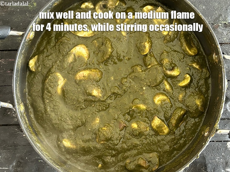 Step 36 – Mix well and cook on a medium flame for 4 minutes, while stirring occasionally.