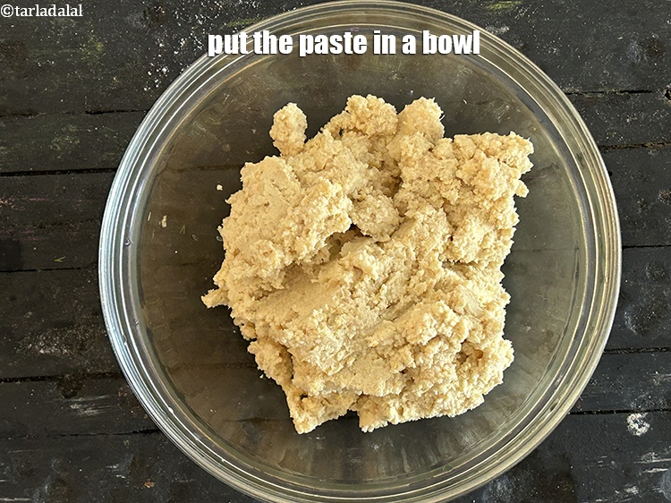 Step 37 – Put the paste in a bowl.