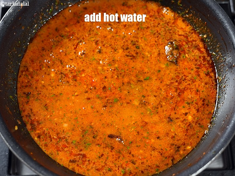 Step 36 – Add &frac12; cup hot water.