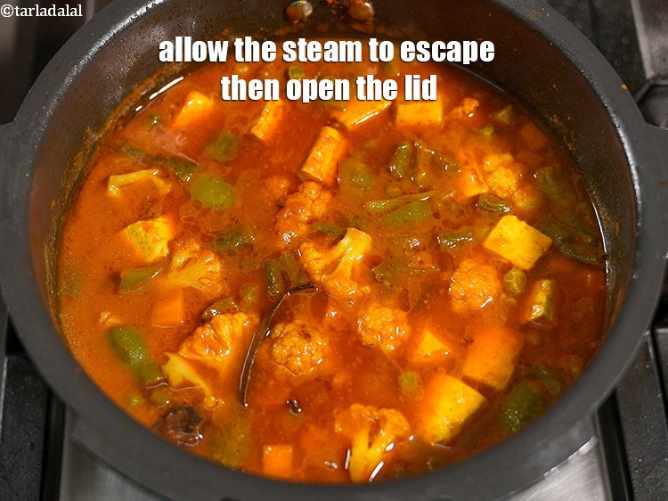 Step 36 – Allow the steam to escape then open the lid.