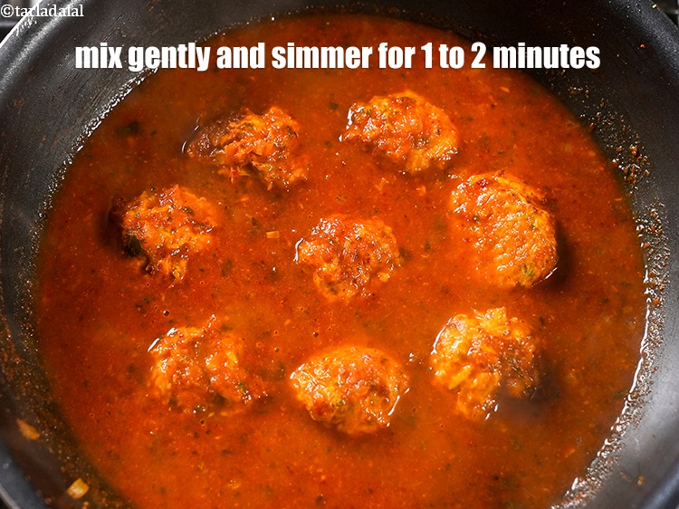 Step 35 – Mix gently and simmer for 1 to 2 minutes.