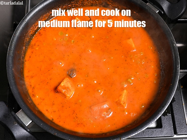 Step 36 – Mix well and cook on medium flame for 5 minutes.