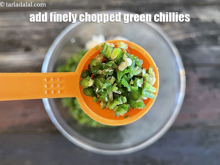 Step 35 – Add&nbsp;<meta charset="UTF-8" />2 tsp&nbsp;finely&nbsp;<a href="glossary-chopped-green-chilli-820i">chopped green chillies</a>.