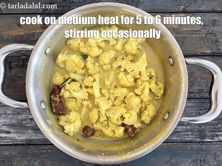 Step 36 – Cook on a medium flame for 5&nbsp;to 6&nbsp;minutes, while stirring occasionally.