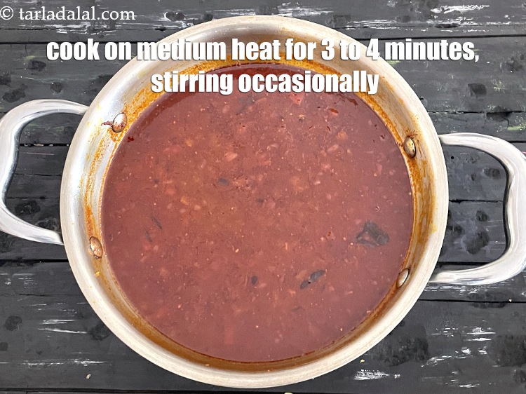 Step 36 – Cook on a medium flame for 3 to 4 minutes, while stirring occasionally.