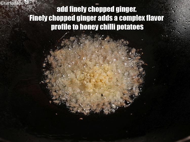 Step 36 – Add 2 tsp finely&nbsp;<a href="https://www.tarladalal.com/glossary-chopped-ginger-786i">chopped ginger (adrak)</a>. Finely chopped ginger adds a complex flavor profile …