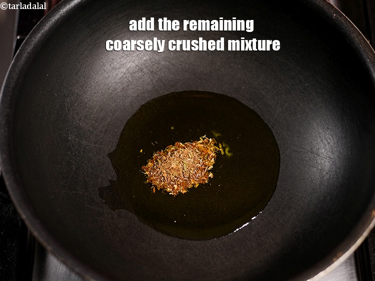Step 37 – Add the remaining coarsely crushed mixture.