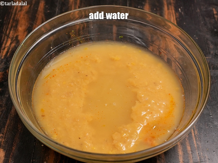 Step 37 – Add &frac12; cup water.