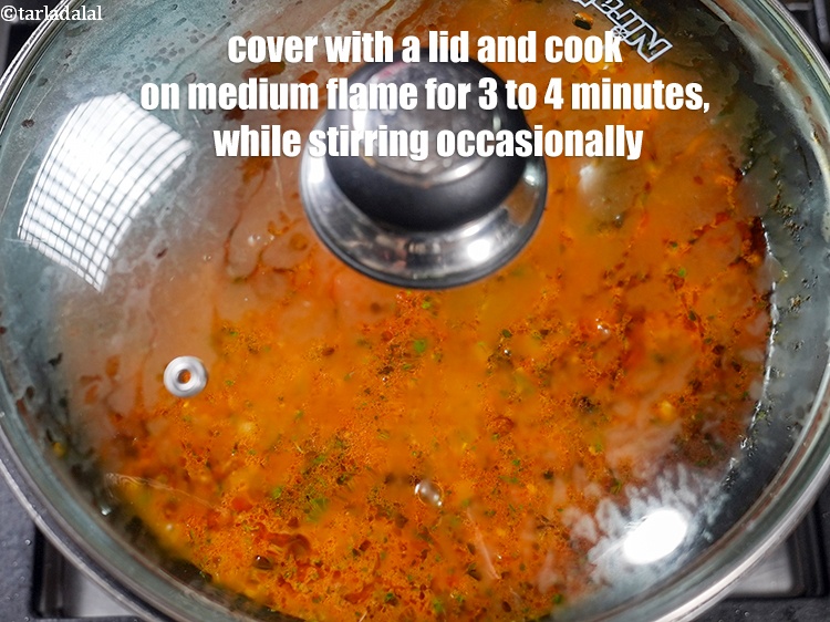 Step 37 – Cover with a lid and cook on medium flame for 3 to 4 minutes, while …
