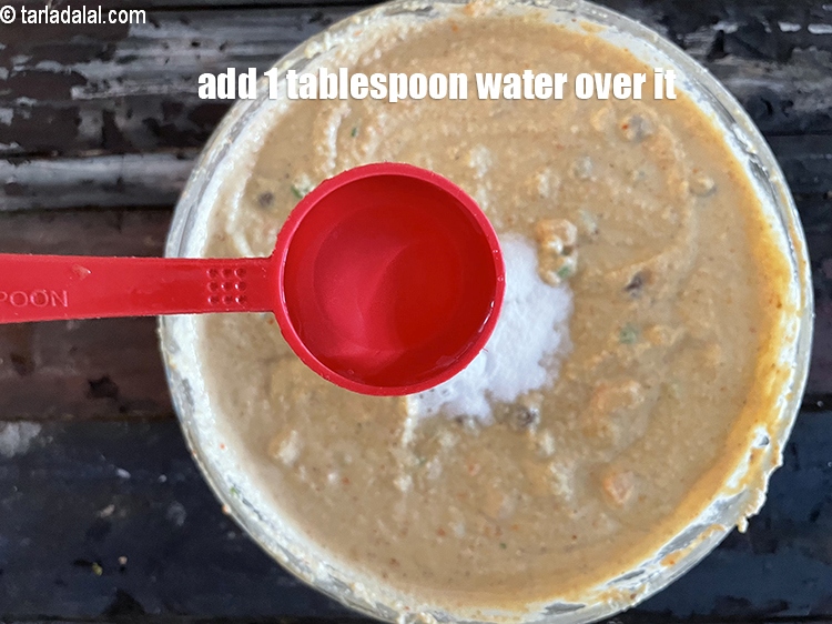 Step 37 – Add 1&nbsp;tablespoon water over it.&nbsp;