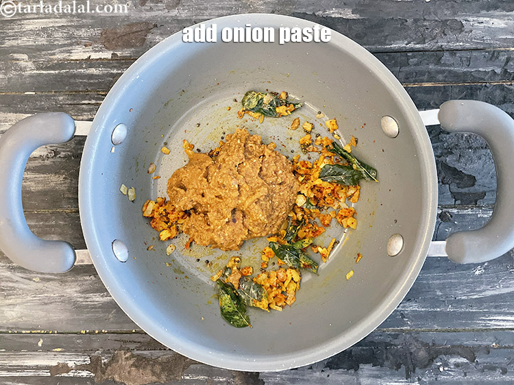 Step 45 – Add the onion paste.