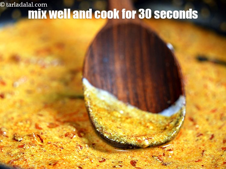 Step 38 – Mix well and cook for 30 seconds, while stirring continuously.
