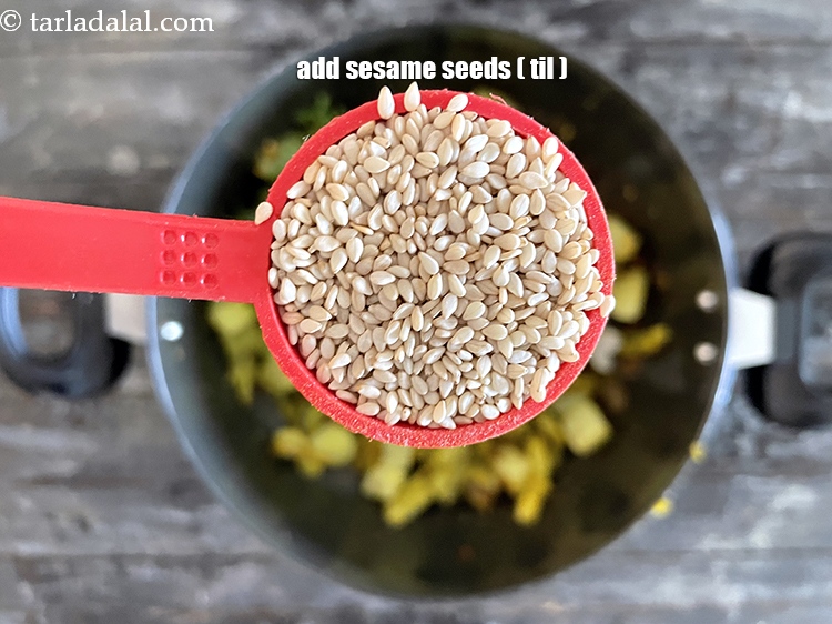 Step 27 – Add&nbsp;<meta charset="UTF-8" />2 tbsp&nbsp;<a href="glossary-sesame-seeds-til-gingelly-seeds-612i">sesame seeds (til)</a>.