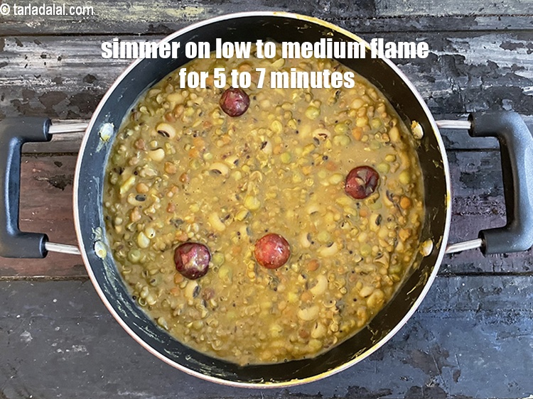 Step 37 – Simmer on a low flame for 5 to 7 minutes, while stirring once in between.