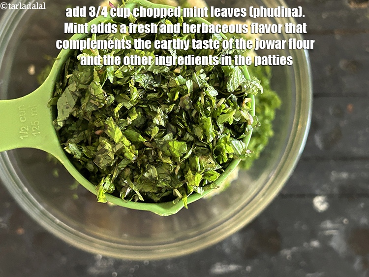 Step 39 – Add&nbsp;<meta charset="UTF-8" />3/4 cup&nbsp;<a href="glossary-chopped-mint-788i">chopped mint leaves (phudina)</a>.&nbsp;Mint adds a fresh and herbaceous flavor that …