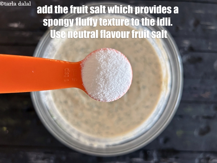 Step 38 – <meta charset="UTF-8" /> Just before steaming, add 1&nbsp;tsp&nbsp;<a href="glossary-fruit-salt-420i">fruit salt</a>&nbsp;to the batter. Fruit salt provides …