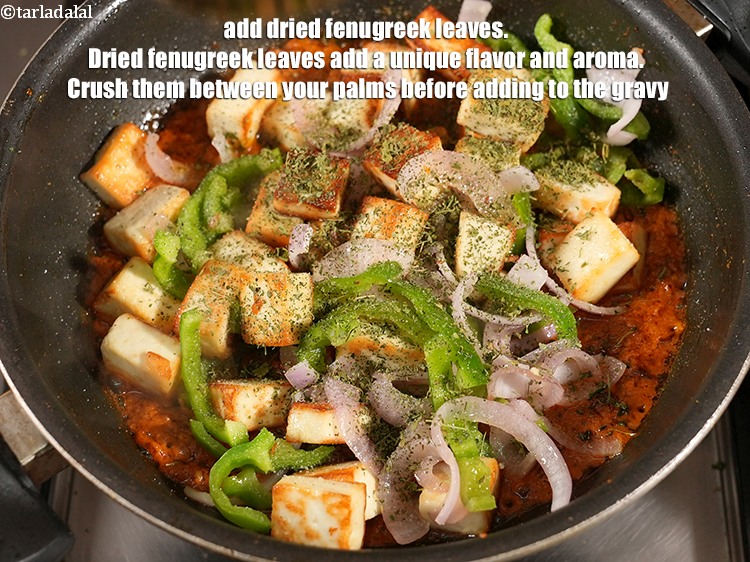 Step 38 – Add 2 tsp <a href="https://www.tarladalal.com/glossary-dried-fenugreek-leaves-kasuri-methi-374i">dried fenugreek leaves (kasuri methi)</a>. Dried fenugreek leaves (kasuri methi) add …