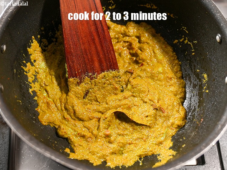 Step 39 – Cook on medium flame for 2 to 3 minutes, while stirring occasionally.&nbsp;