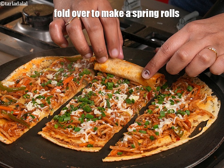 Step 38 – Fold over to make a spring rolls.