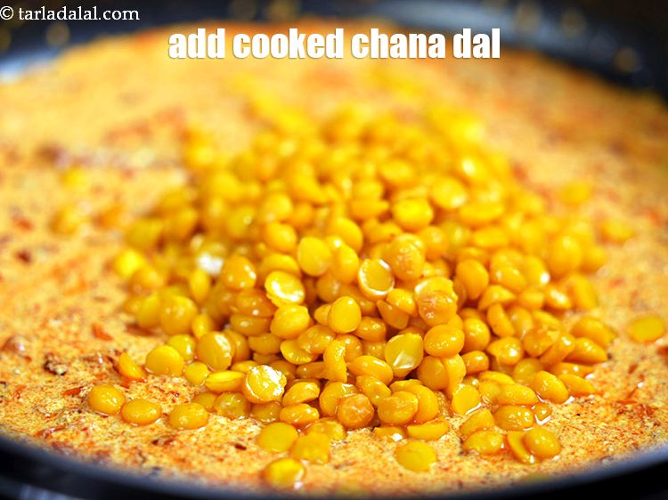 Step 39 – Add the cooked chana dal.&nbsp;